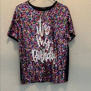 Sequin Birthday T-Shirt